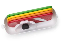 Set 2 râpes + 1 éminceur + 1 spiralizer avec récupérateur OXO