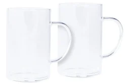Set 2 tasses à café Cristel en verre borosilicate