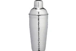 Shaker Cobbler à cocktail Barcraft en acier inoxydable martelé 700ml