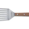 Spatule ajourée coudée large Triangle manche en bois de cerisier