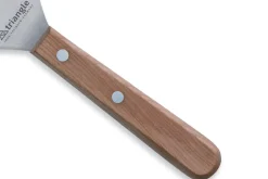 Spatule ajourée coudée large Triangle manche en bois de cerisier