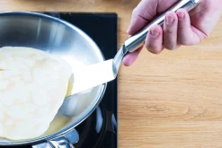 Spatule coudée large Cristel POC en acier inoxydable