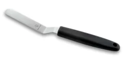 Spatule coudée professionnelle acier inox 9cm manche PP noir