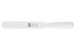Spatule droite professionnelle Icel inox manche PP blanc
