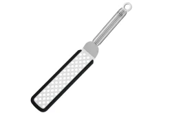 Spatule Rösle coudée perforée en silicone et acier inoxydable 32cm