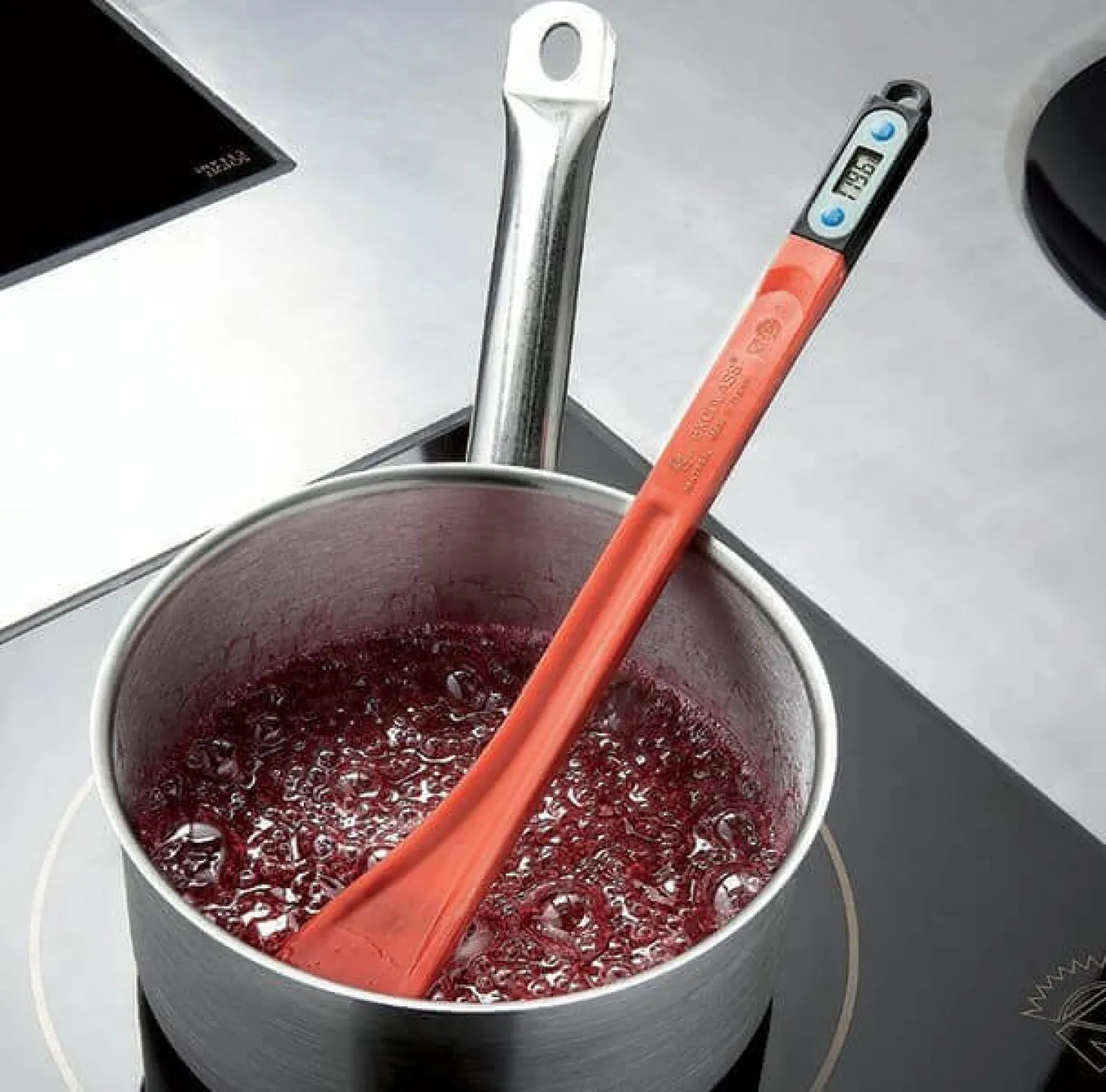 Spatule thermomètre Matfer Exoglass® rouge -20° à +200°C