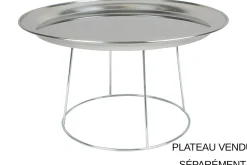 Support pour plateau de fruits de mer universel 19 ou 24cm en acier chromé