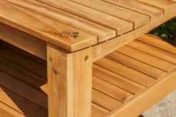Table en bois d'eucalyptus pour barbecue Big Green Egg Large