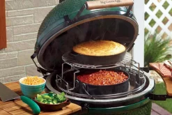 Tablettes latérales en bois d'acacia pour barbecue Big Green Egg Medium