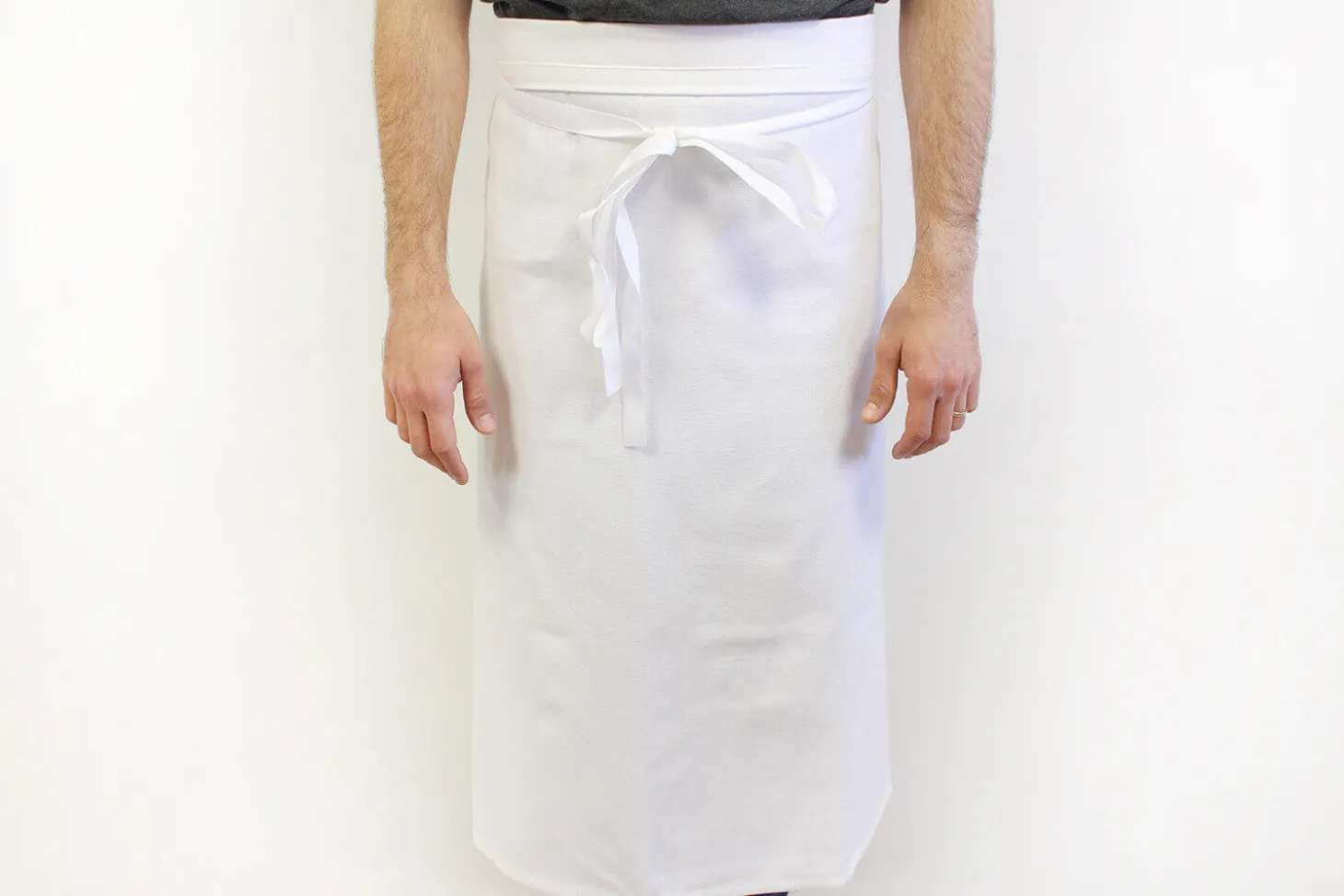 Tablier de chef professionnel 100% coton blanc 102 x 90cm