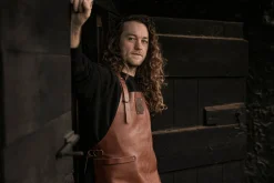 Tablier de cuisine artisanal Witloft Buffalo Collection en cuir pleine fleur