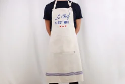 Tablier de cuisine Tissage de l'Ouest Joel fabriqué en France - Le Chef c'est moi