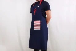 Tablier de cuisine Tissage de l'Ouest Marie fabriqué en France - Langoustine
