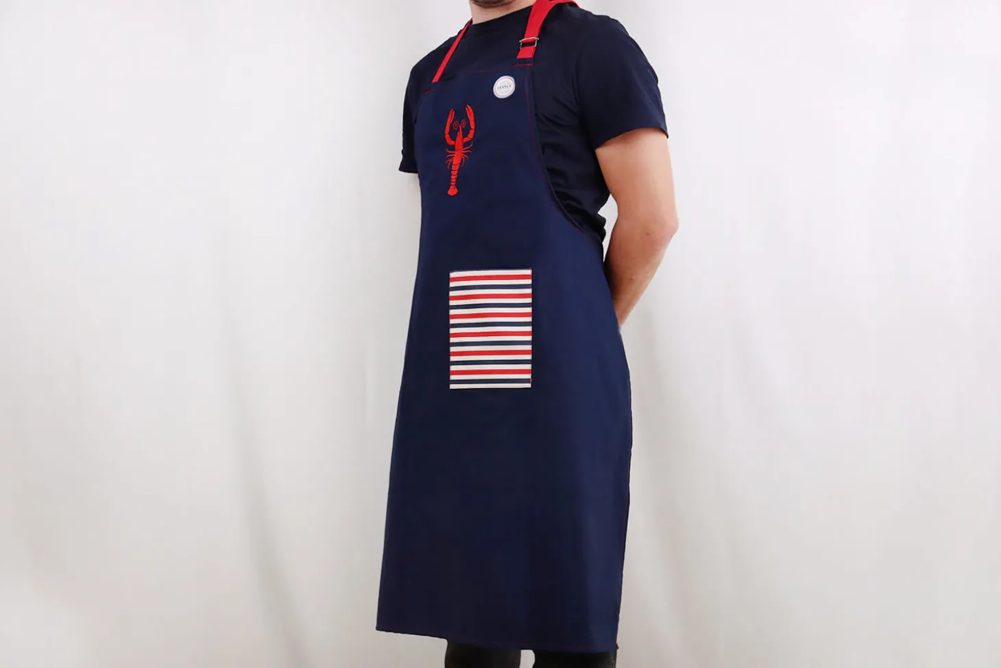 Tablier de cuisine Tissage de l'Ouest Marie fabriqué en France - Langoustine