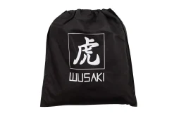 Tablier de cuisine Wusaki en toile noire charbon et cuir 83x67,5cm - Taille unique