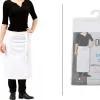 Tablier de cuisinier chef Deren 100% coton blanc