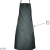 Tablier valet bleu Matfer avec bavette et poche