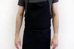 Tablier valet professionnel 100% coton noir 100 x 100cm