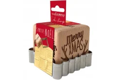 Tampon pour biscuits Scrapcooking en bois avec découpoir inox