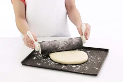 Tapis à pizza Lékué 30x40cm en silicone Platinum marron