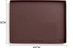 Tapis à pizza Lékué 30x40cm en silicone Platinum marron