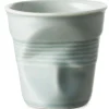 Tasse Revol Espresso Froissé 8cl en porcelaine Bleu Mistral