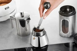 Tasseur à café avec cuillère doseuse Gefu Tamino en acier inoxydable