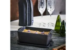 Terrine avec presse Peugeot en céramique ardoise