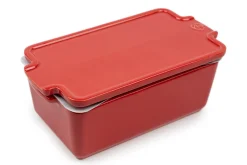 Terrine avec presse Peugeot en céramique rouge