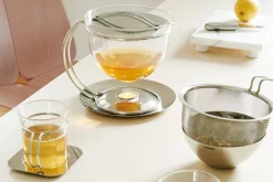 Théière Mono Filio 0,6L en verre borosilicate avec support en inox 18/10