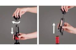 Tire-bouchon de table Vacu Vin Twister noir