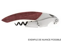 Tire-bouchon sommelier Ligne W Origine manche en chêne finition lie de vin