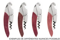Tire-bouchon sommelier Ligne W Origine manche en chêne finition lie de vin