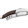 Tire-bouchons professionnel Legnoart Ghemme WF-1DX en acier brillant et manche en wengé