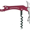 Tire bouchon VINUM Fox Knives 12cm alu anodisé bordeaux