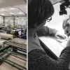 Torchon à carreaux rouges Tissage de l'Ouest Hugo fabriqué en France