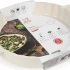 Tourtière Peugeot Appolia en céramique écru diamètre 28cm