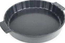 Tourtière Peugeot Appolia en céramique ardoise diamètre 28cm