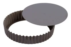 Tourtière ronde cannelée bord haut Gobel anti-adhérent fond mobile