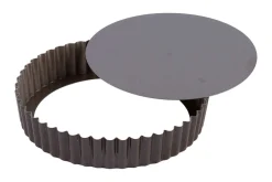 Tourtière ronde cannelée bord haut Gobel anti-adhérent fond mobile