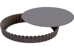 Tourtière ronde cannelée Gobel anti-adhérent fond mobile