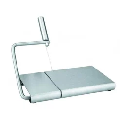 Trancheuse à fil manuelle inox pour foie gras, fromage et beurre