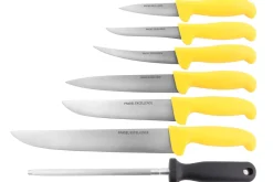 Trousse 6 couteaux de boucher + 1 fusil Pradel Excellence