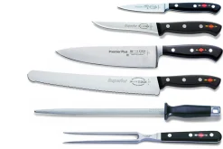 Trousse de chef 4 couteaux de cuisine DICK + 2 ustensiles acier inox