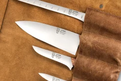Trousse en cuir 5 couteaux de cuisine Au Nain Bistronome