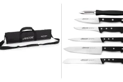Trousse 8 places Arcos & Euro-Toques Universal + 5 couteaux forgés + 1 éplucheur