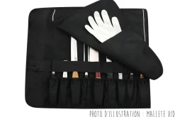 Trousse vide Wusaki pour 9 couteaux et ustensiles + 2 poches de rangement