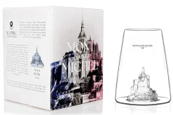 Verre à spiritueux long Alaskan Maker Iconic Monuments Mont Saint-Michel en verre cristallin