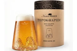 Verre à spiritueux long Alaskan Maker Topographic Grand Canyon en verre cristallin