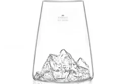 Verre à spiritueux long Alaskan Maker Topographic Mont Everest en verre critsallin